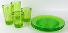 Vintage Plastic Neon Plates And Cups Camping Picnic Party Set Of 4 New