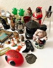Vintage Junk Drawer Assorted Lot S p Shakers Pocket Knives Figurines   Much More