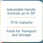 Folding Luggage Cart Heavy Duty Portable Dolly W  Cord Lightweight Durable New