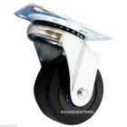 Lot Of 16 Overall Height 2-1 2   2 7 8  Rubber Casters Gray 2  X 7 8  Wheel