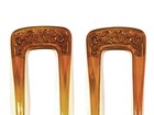 Beautiful 1890  900 Couple Of Faux Blonde Tortoise  Hand Carved  Comb