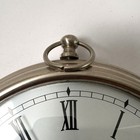 Pottery Barn Pocket Watch Wall Clock Heavy Brushed Nickel
