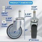 3 Inch Swivel Casters Set Of 4 For Rubbermaid Mop Bucket  7 16-inch Stem Diamete