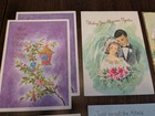 Lot 16 Vintage Greeting Cards Welcome Baby Get Well Birthday Newlyweds  unused 