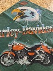 Harley Davidson Bandana Scarf Green 21 1 2    X 21 1 2    Preowned Eagle Motorcycle 
