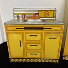 Vtg Metal Toy Kitchen Set  sunny Suzy  By Wolverine   Stove  Refrigerator  Sink