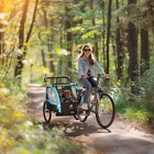 Aosom Bike Trailer For Kids  3-in-1 Running Stroller  Jogging Cart  Blue