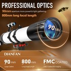 90mm Aperture 800mm Refractor Telescope For Astronomy  Tripod   Phone Adapter