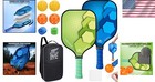 Complete Pickleball Starter Set  Fiberglass Paddles  Balls   Carry Bag Included
