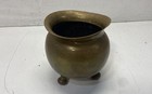 Antique Russian Imperial Brass Footed Bowl Planter Tripod Moscow Mark