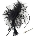Women Fascinators Hat Tea Party Headwear Kentucky-derby Headwear With Black