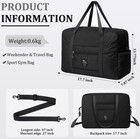 32l Travel Duffel Weekender Gym Bag Black Oxford Waterproof With Shoulder Strap