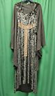 Womens Medieval Dress Costume Hooded Lace Up Renaissance Velvet Trumpet Sz S
