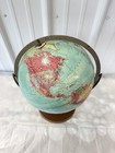 Vintage Mid 1900s 12 Inch Replogle Stereo Relief Standard Globe With Metal Base