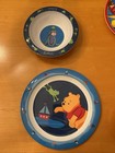 Vintage Lot Of 5 Melamine Plates Bowls Disney Pooh Tigger Eeyore Incredible  Y2k