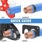 Combo Angle Head Pex Pipe Plumbing Crimping Tool For Copper Crimp Jaw Sets 1 2 