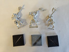 Lot Of Three  3  Bestigors Metal Miniatures Used Oop Warhammer Fantasy Battles