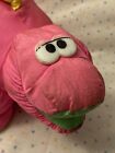 Vintage 1992 Fisher-price Dino Roars Pink Brontosaurus Dinosaur Plush 15    Flawed