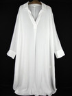 H m Size Xxl White Long V Neck Viscose Lyocell Long Sleeve Blouse dress