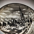 1939 Ggie Hand-painted Souvenir Plate Treasure Island Expo San Francisco Mcm