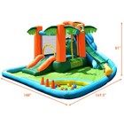 Inflatable Bounce House Kids Water Splash Pool Jumping Castle Without Blower