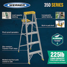 Werner 350 6-ft   10-ft Reach Height   Load Capacity Step Ladder 1208358 