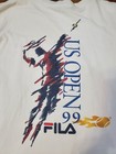 Vintage Rare 1999 Fila Us Open Tennis T Shirt White Unisex Usa 90s Size Xl