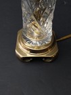Vintage Waterford Crystal Glass   Brass Table Lamp