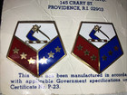 Matched Pair 26th Division Hq Dui Di Crest On Makers Card P-23 Cb Ct Patch