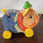 Fisher-price Vintage 478 Pudgy Pig Wooden Pull Toy W string  1962