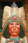 4  Cigar Store Indian Buffalo Chief 4 Ft Hand Carved Wooden Figure  F Gallagher