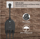 Outdoor Wifi Smart Plug By Tessan     3 Sockets  Alexa google  Remote Control