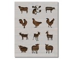 Farm Animals Cow Chicken Goat Sheep Stencil 8 5 X 11 Inches For Painting