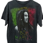 Vintage Bob Marley Bundle Of 2 Zion Rootswear Mens Black Large Reggae Music Tee