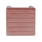 Spatial Order 19  Modern Channel Tufted Velvet Ottoman - Blush Pink