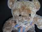 Dan Dee Golden Brown Teddy Bear 14  With Rainbow   Gold Bow And String  Nose