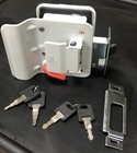 White Rv Paddle Entry Door Lock Latch Handle Knob Deadbolt New Camper Trailer 