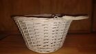Vintage Large Wicker Woven Gathering Basket Handle Flower Girl - Wedding