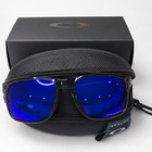 Oakley Holbrook Polarized Sunglasses Smoke Gray Frame Deep Blue Mirror Lens