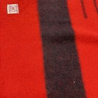 Vintage Hudsons Bay Point Blanket Red Black Stripe 72 X 90 Wool England