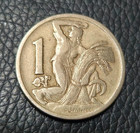 1924 Czechoslovakia 1 Koruna Coin