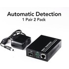 2-pack Open Sfp Slot 1 25g s Gigabit Fiber Ethernet Media Converter