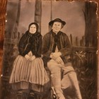 Antique Original Charcoal Portrait Of A 19th-century French Couple 16x20  