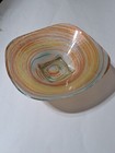 Vtg Mid Century Modern Venetian Art Glass Bowl Quadrifoglio Read