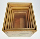 7 Pc Rooster Chick Wood Vtg 60s Japan Canister Storage Salt Pepper Recipe Box