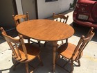 Vintage Table   4 Chairs Madein Yugoslava 1990  Solid Wood Pickup Only
