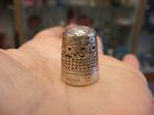 Vtg Sewing Notions - Floral Design No  12 Thimble Marked Doris