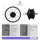 36v 48v 250w Electric Bicycle Conversion Kit Rear Rotate Wheel Hub Motor 