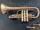 Antique 1900 H  N  White King Silver Combination Cornet W case   Mouthpieces
