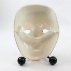Hand-painted Porcelain Mardi Gras Wall Mask - Rose Details  Glossy Finish